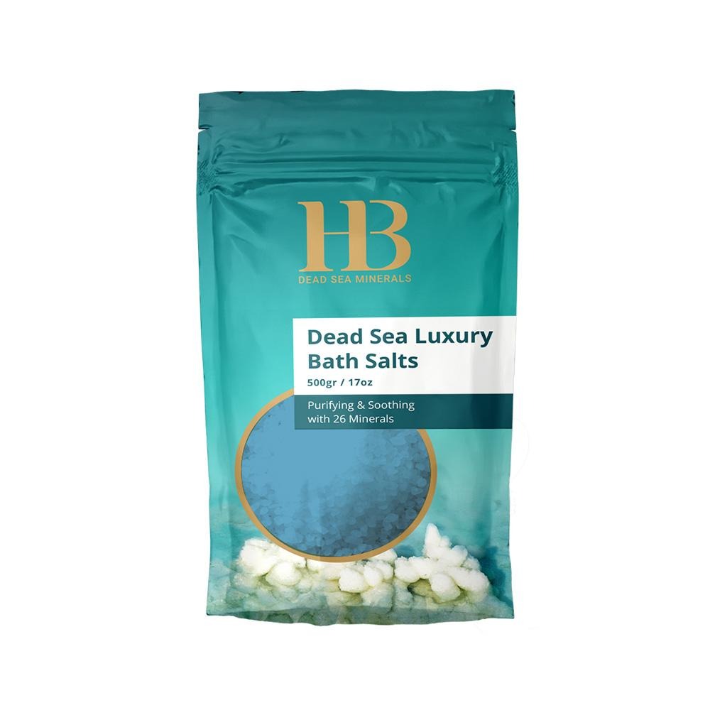 HB Luxus-Badesalz Totes Meer Mineralien Blau Lavendel 500gr