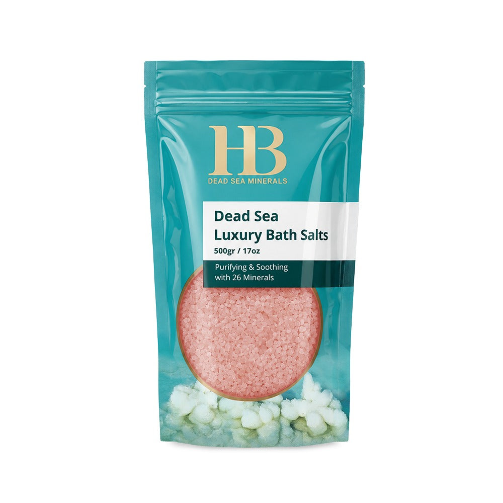 HB Luxus-Badesalz Totes Meer Mineralien Pinke Rose 500gr